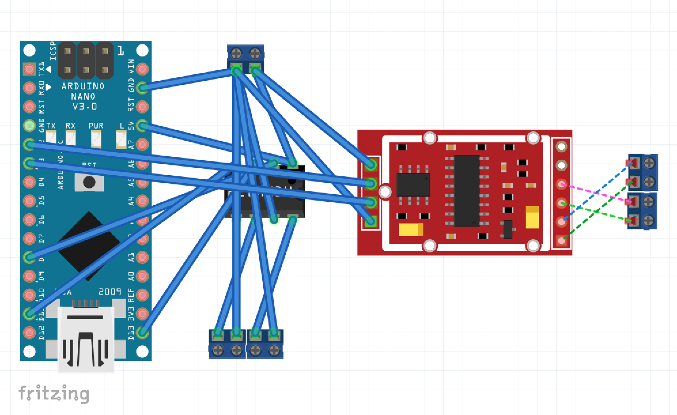 Fritzing breadboard